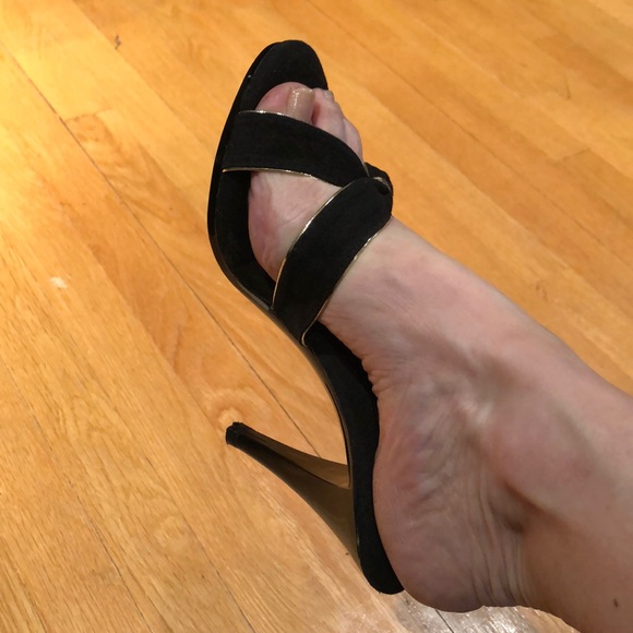 VINTAGE BLACK SUEDE SANDALS - Picture 16 of 16